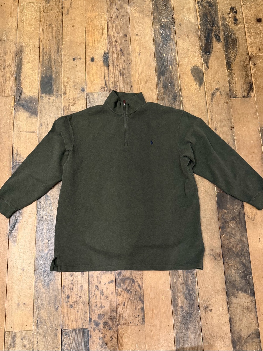 Polo by Ralph Lauren Olive Green Half-Zip Sweater